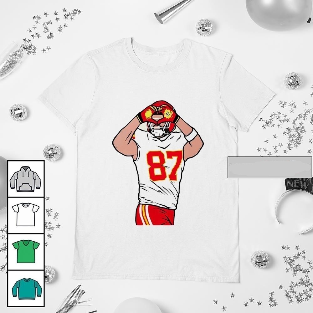 Kansas City Chiefs Travis Kelce 87 Heart Hands Shirt